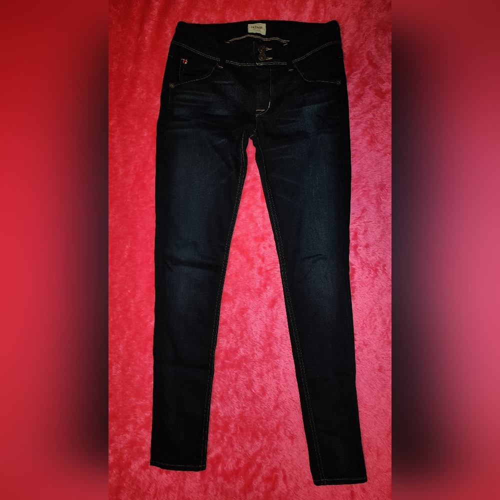 Hudson Collin Skinny Jeans Womens Size 27 Dark Wash Flap Pocket Made In USA